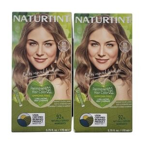 Naturtint 8N Wheat Germ Blonde Permanent Hair Color 2 Pack 170ml